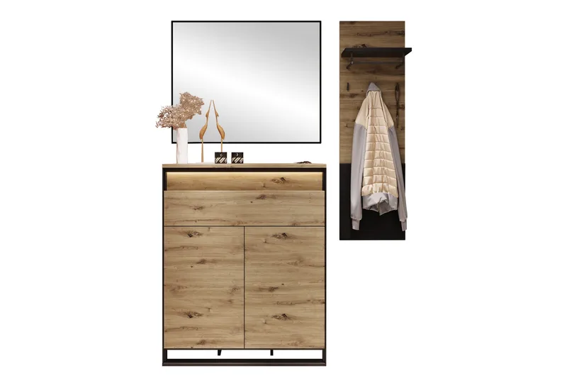 Dorana Hall Møbelsett, Brun/Sort