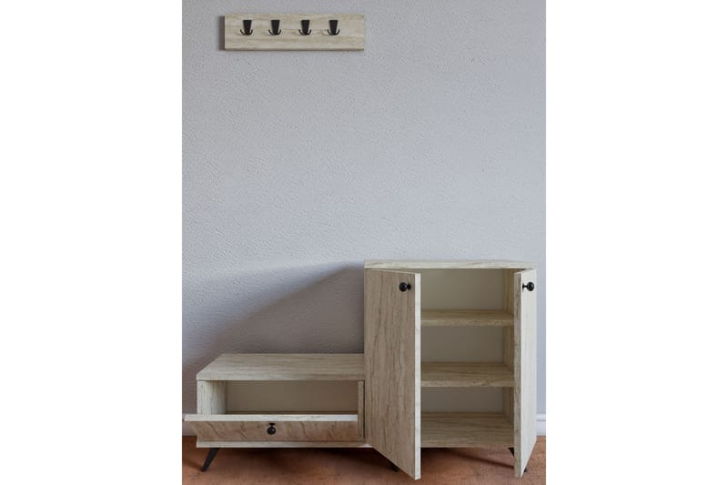 Evva Gangmøbelsett - Beige - Møbler - Gangmøbler - Møbelsett til gang & entre