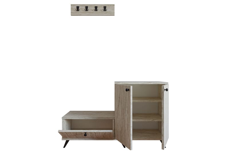 Evva Gangmøbelsett - Beige - Møbler - Gangmøbler - Møbelsett til gang & entre