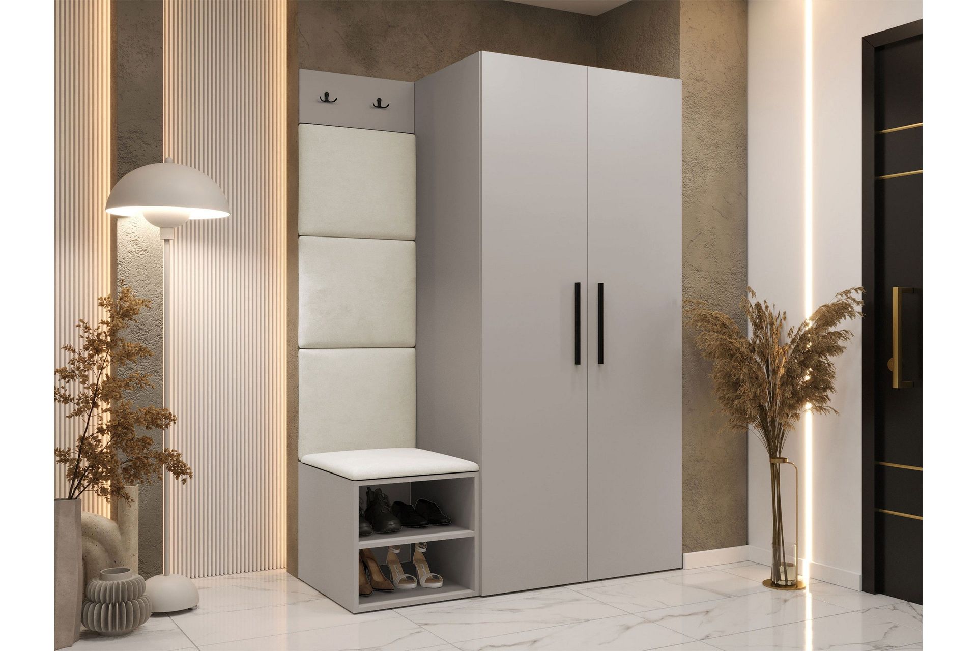 Farosa Hall Møbelsett - Beige/Hvit