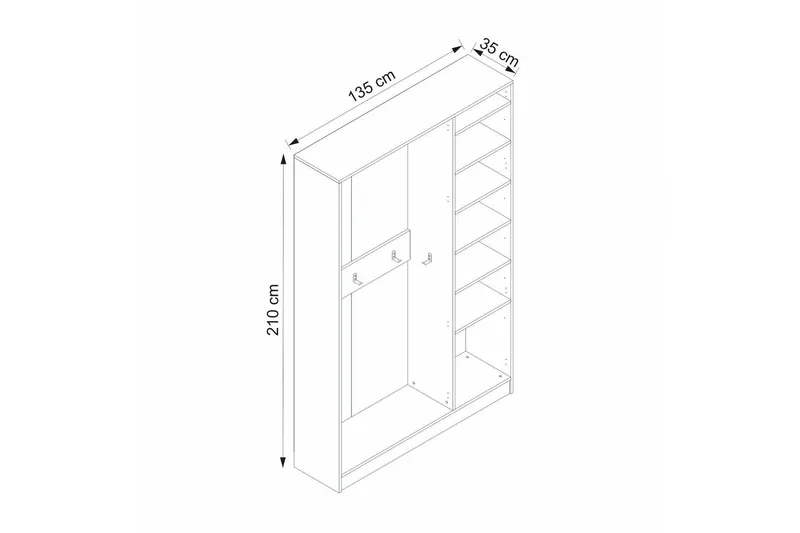 Fruitland Gangmøbelsett - Hvit - Møbler - Gangmøbler - Møbelsett til gang & entre