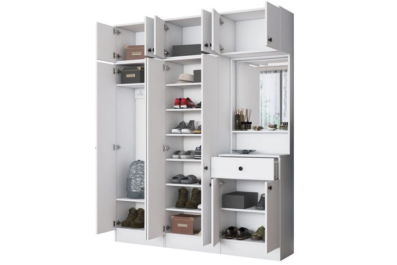 Garderobestativ Donel Hvit - Hvit - Møbler - Gangmøbler - Møbelsett til gang & entre