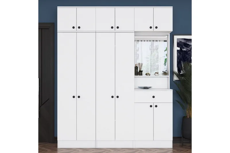 Garderobestativ Donel Hvit - Hvit - Møbler - Gangmøbler - Møbelsett til gang & entre