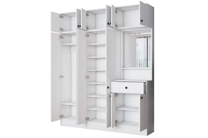 Garderobestativ Donel Hvit - Hvit - Møbler - Gangmøbler - Møbelsett til gang & entre