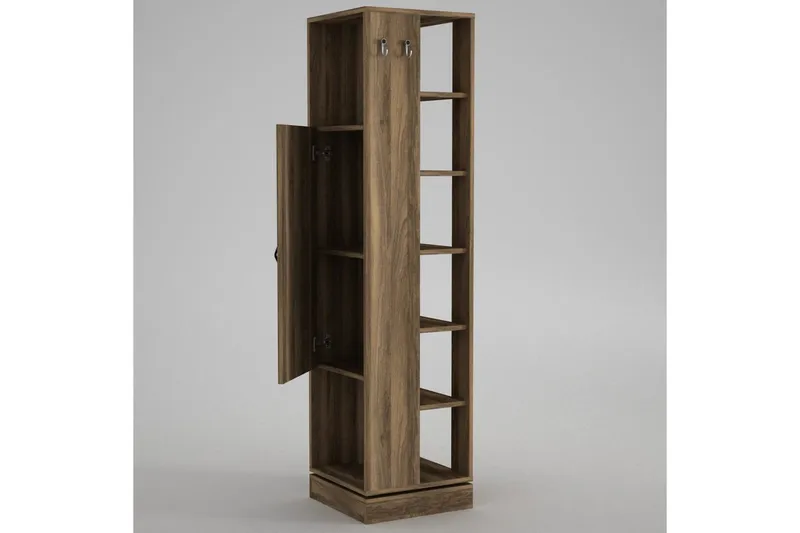 Garderobestativ Honi Valnøtt - Mørkebrun - Møbler - Gangmøbler - Møbelsett til gang & entre