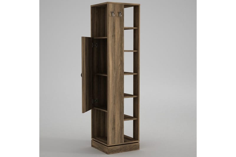 Garderobestativ Honi Valnøtt - Mørkebrun - Møbler - Gangmøbler - Møbelsett til gang & entre