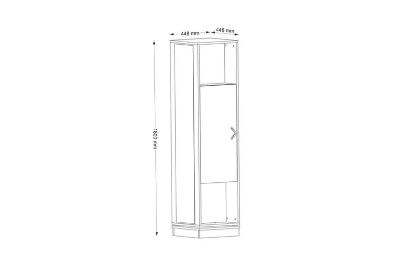 Garderobestativ Honi Valnøtt - Mørkebrun - Møbler - Gangmøbler - Møbelsett til gang & entre
