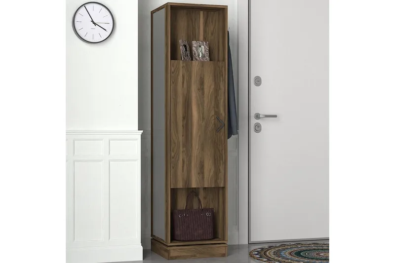 Garderobestativ Honi Valnøtt - Mørkebrun - Møbler - Gangmøbler - Møbelsett til gang & entre