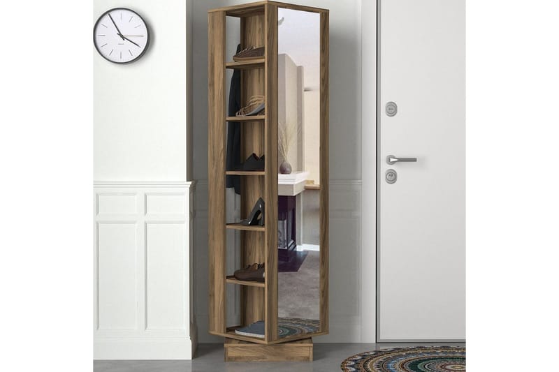 Garderobestativ Honi Valnøtt - Mørkebrun - Møbler - Gangmøbler - Møbelsett til gang & entre
