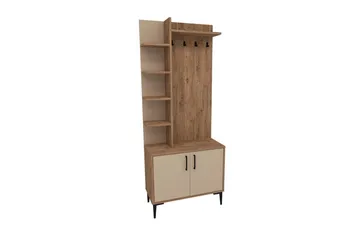 Garderobestativ Windholm Atlantic Furu / Beige - Beige/Lysfarget tre - Møbler - Gangmøbler - Møbelsett til gang & entre