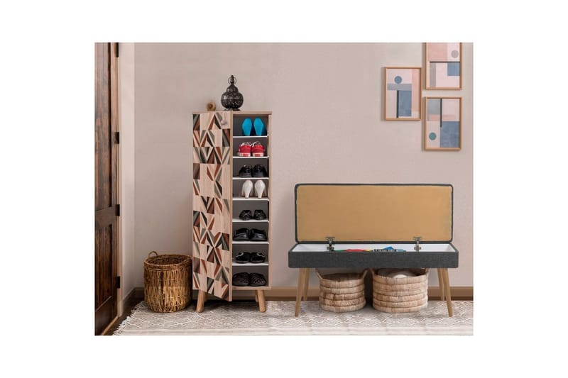 Gelsgan Entrémøbelsett - Antrasitt - Møbler - Gangmøbler - Møbelsett til gang & entre