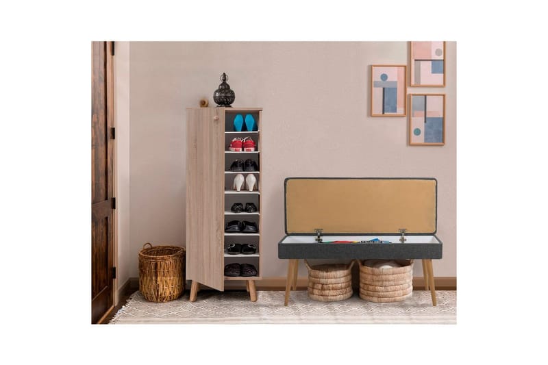 Gelsgan Entrémøbelsett - Antrasitt - Møbler - Gangmøbler - Møbelsett til gang & entre