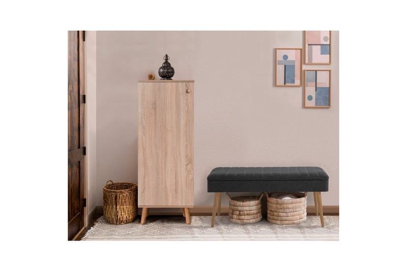 Gelsgan Entrémøbelsett - Antrasitt - Møbler - Gangmøbler - Møbelsett til gang & entre