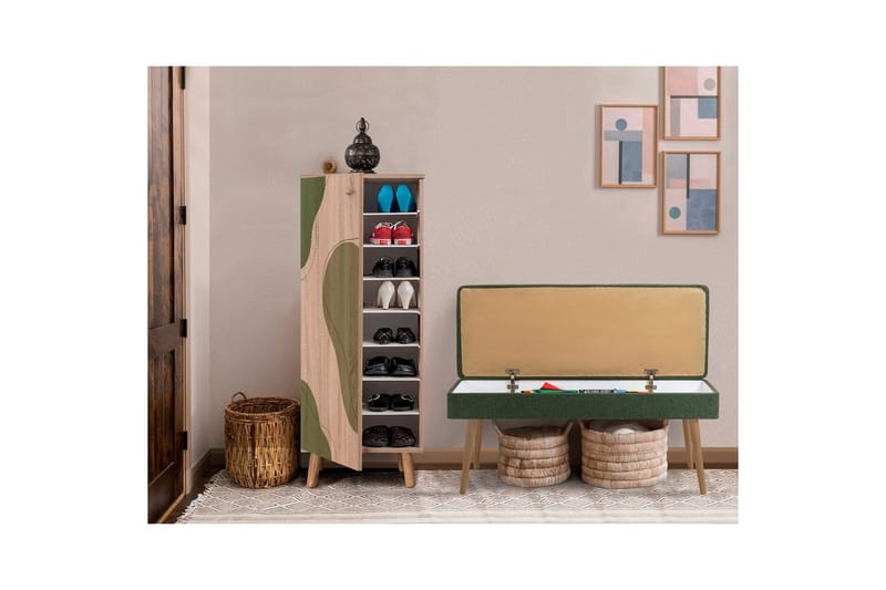 Gelsgan Entrémøbelsett - Grønn - Møbler - Gangmøbler - Møbelsett til gang & entre