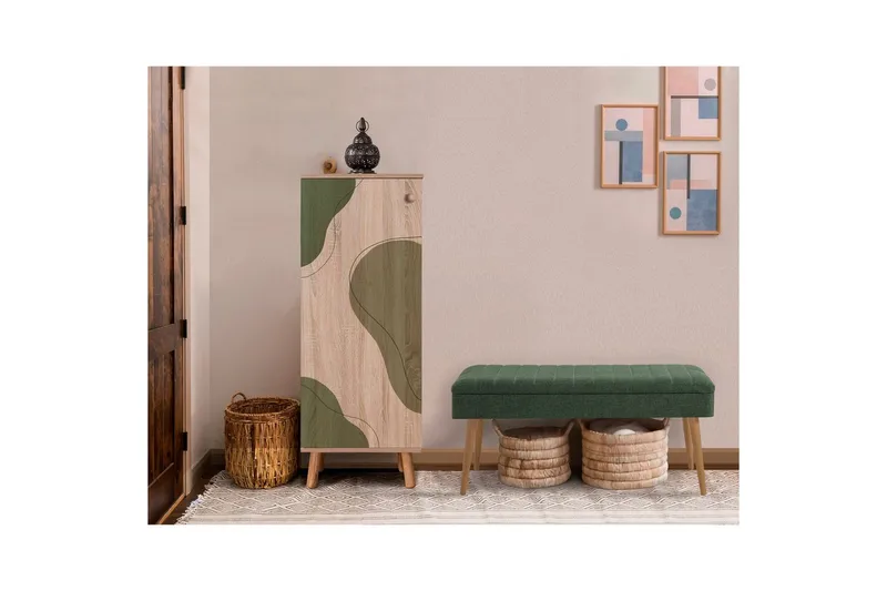 Gelsgan Entrémøbelsett - Grønn - Møbler - Gangmøbler - Møbelsett til gang & entre