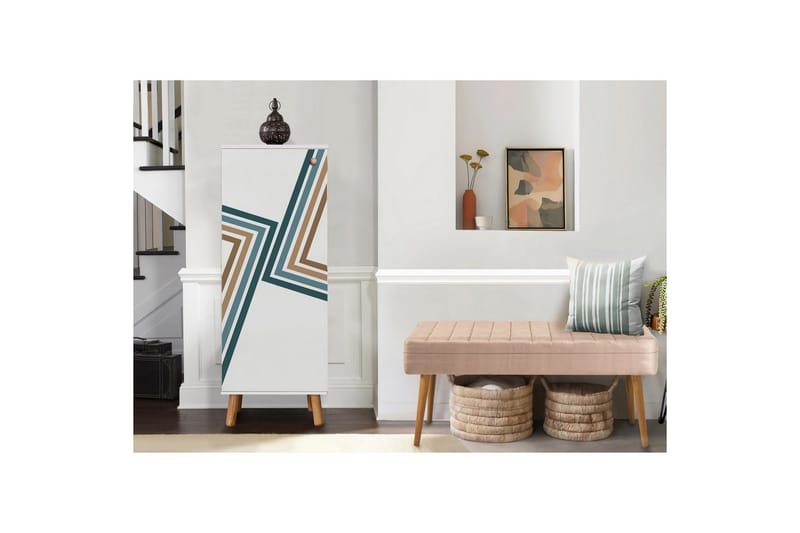 Gelsgan Entrémøbelsett - Hvit/Stein - Møbler - Gangmøbler - Møbelsett til gang & entre