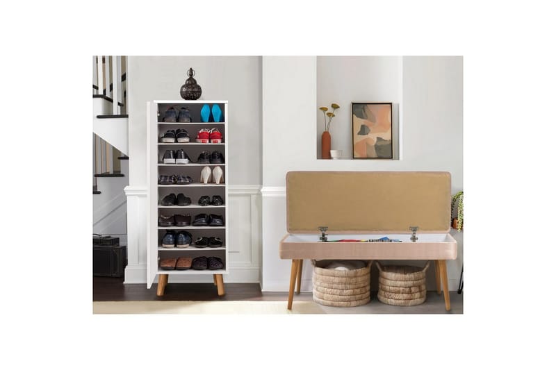 Gelsgan Entrémøbelsett - Hvit/Stein - Møbler - Gangmøbler - Møbelsett til gang & entre