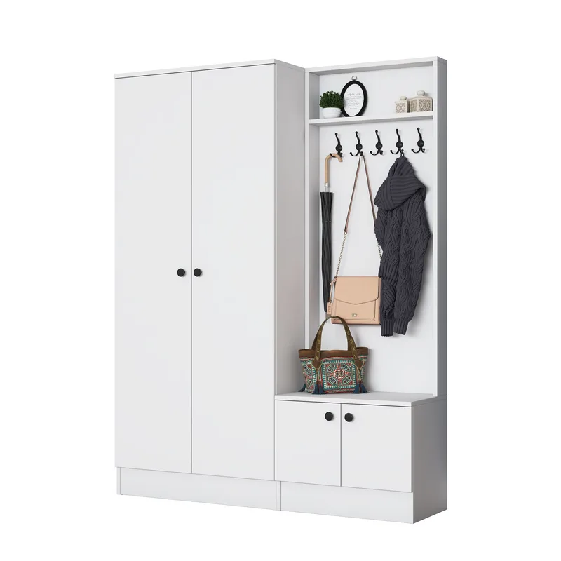 Hallstativ Wallxpert Eska (139,6 x 182,8 x 37,5 cm) Hvit, Hvit