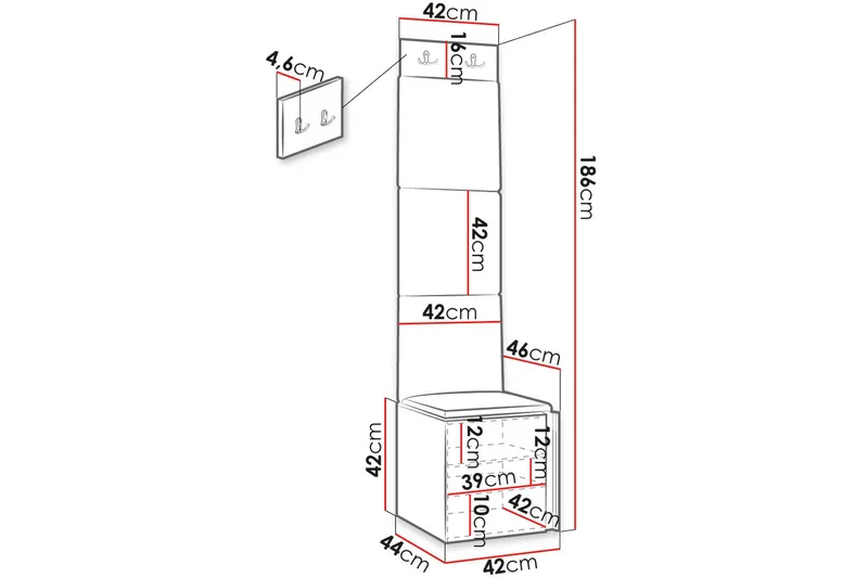 Hollan Hall Møbelsett - Beige - Møbler - Gangmøbler - Møbelsett til gang & entre