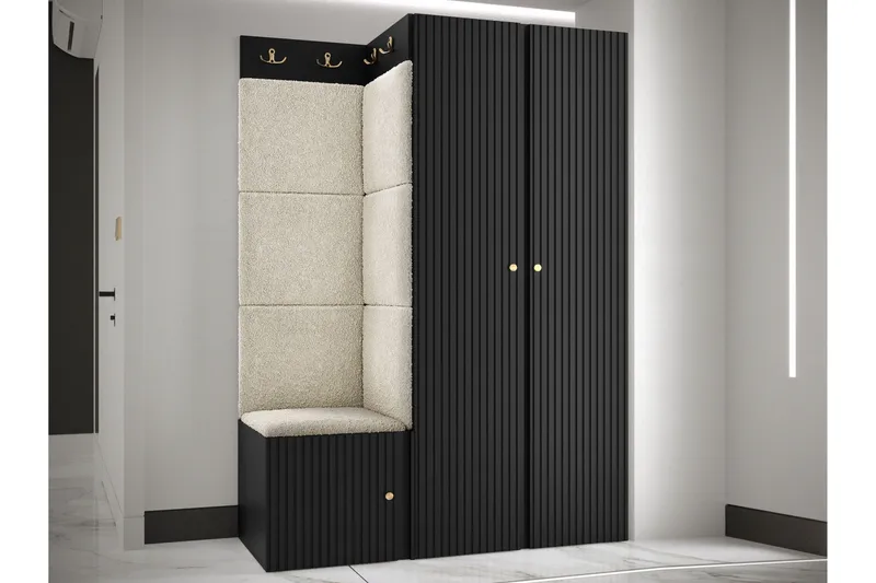 Hollan Hall Møbelsett - Brun/Beige - Møbler - Gangmøbler - Møbelsett til gang & entre