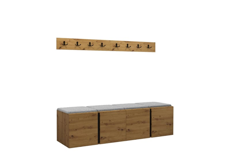 Hollan Hall Møbelsett - Grå - Møbler - Gangmøbler - Møbelsett til gang & entre