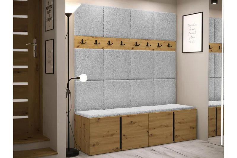 Hollan Hall Møbelsett - Grå/Beige - Møbler - Gangmøbler - Møbelsett til gang & entre