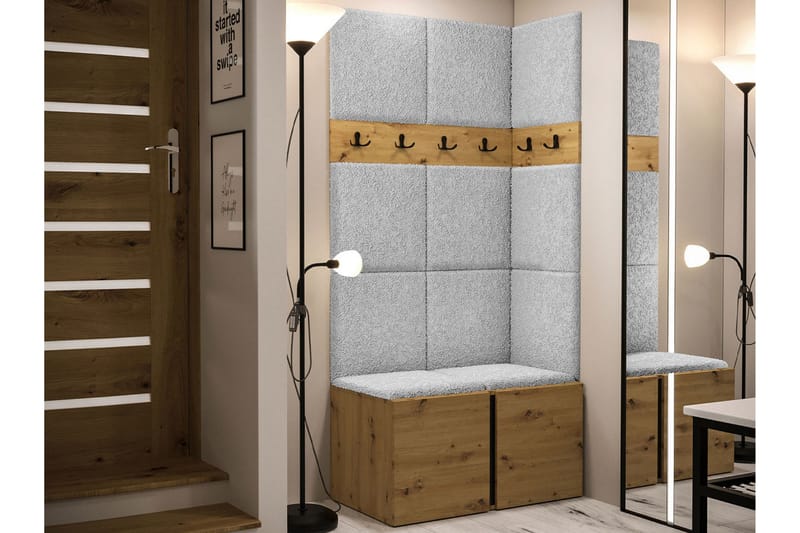 Hollan Hall Møbelsett - Grå/Beige - Møbler - Gangmøbler - Møbelsett til gang & entre