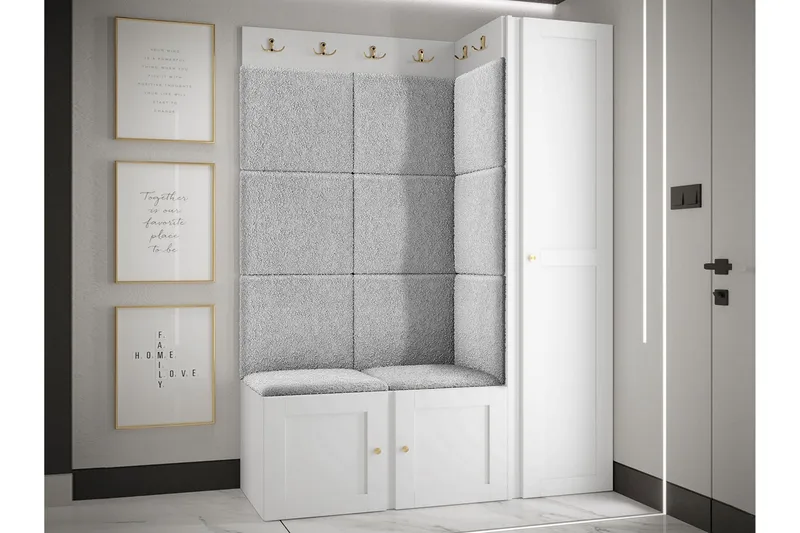 Hollan Hall Møbelsett - Hvit - Møbler - Gangmøbler - Møbelsett til gang & entre