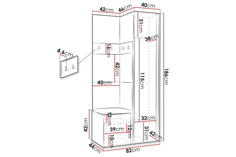 Hollan Hall Møbelsett - Møbler - Gangmøbler - Møbelsett til gang & entre