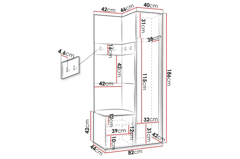 Hollan Hall Møbelsett - Møbler - Gangmøbler - Møbelsett til gang & entre