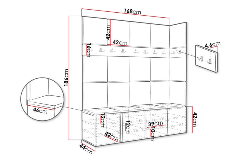 Hollan Hall Møbelsett - Møbler - Gangmøbler - Møbelsett til gang & entre