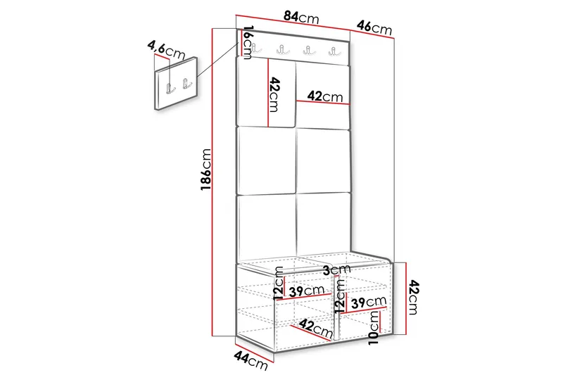 Hollan Hall Møbelsett - Møbler - Gangmøbler - Møbelsett til gang & entre
