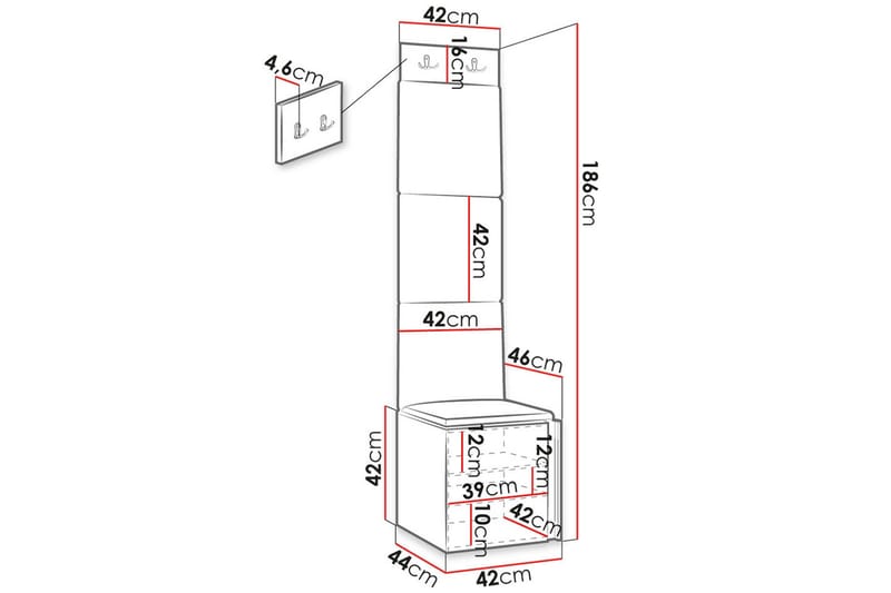 Hollan Hall Møbelsett - Møbler - Gangmøbler - Møbelsett til gang & entre