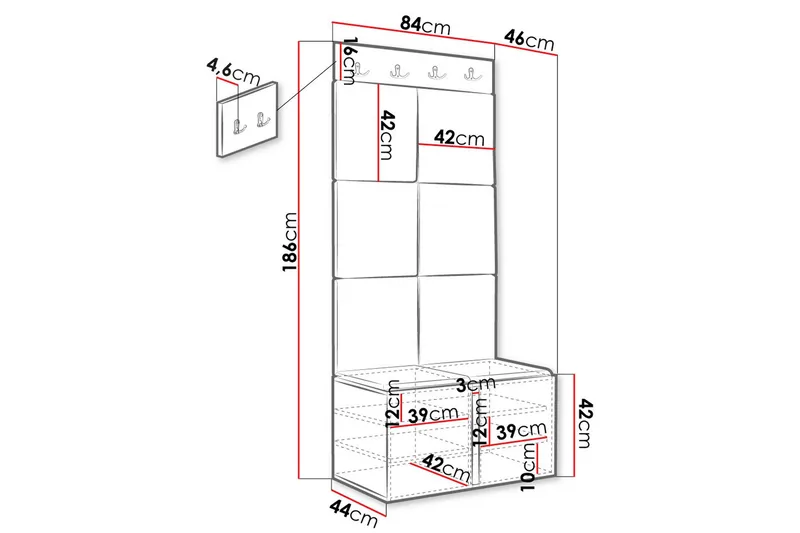 Hollan Hall Møbelsett - Møbler - Gangmøbler - Møbelsett til gang & entre