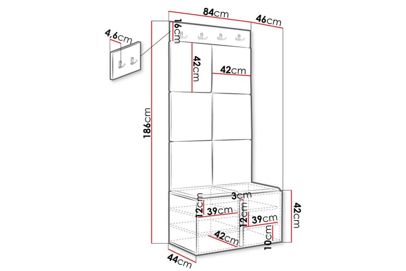 Hollan Hall Møbelsett - Møbler - Gangmøbler - Møbelsett til gang & entre
