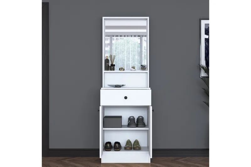 Hooda Gangmøbelsett - Hvit - Møbler - Gangmøbler - Møbelsett til gang & entre