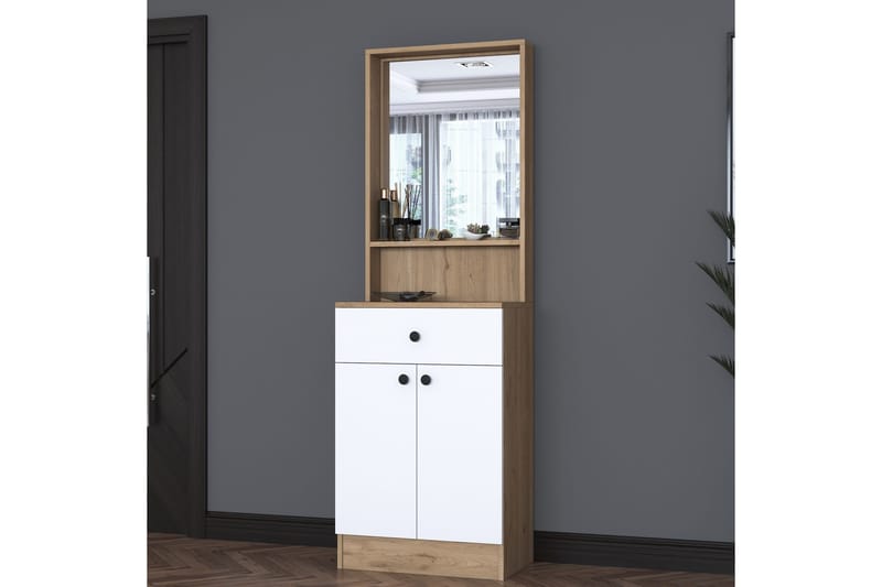 Hooda Gangmøbelsett - Valnøtt/Hvit - Møbler - Gangmøbler - Møbelsett til gang & entre