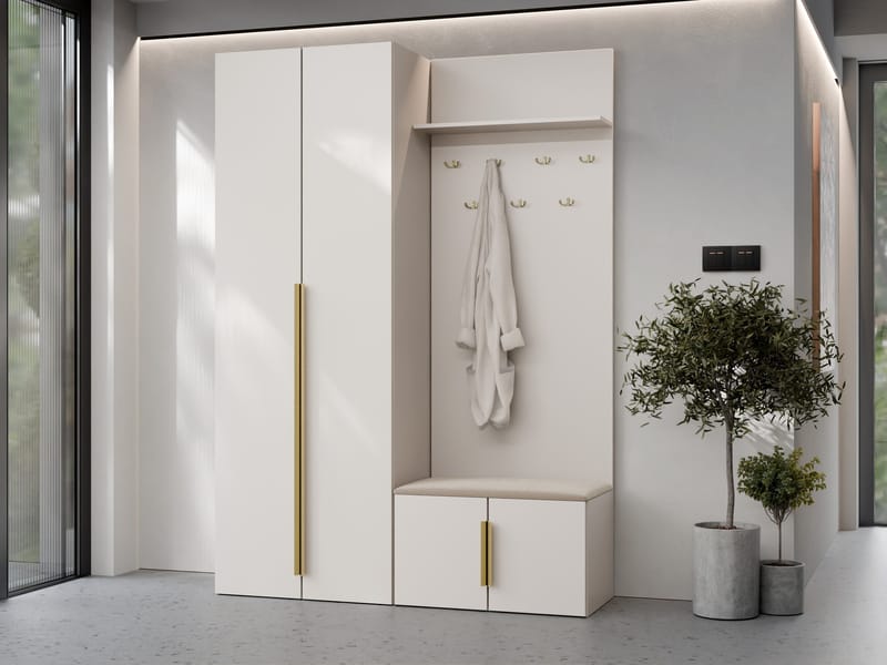 møbelsett Garderobe KERKIN I beige - Møbler - Gangmøbler - Møbelsett til gang & entre