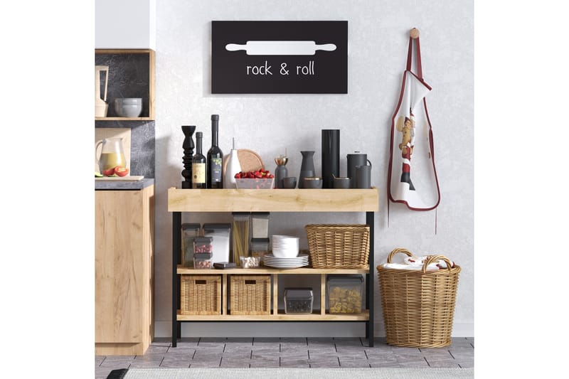 Acrona Gangmøbelsett 35x103 cm - Natur/Hvit - Møbler - Gangmøbler - Møbelsett til gang & entre
