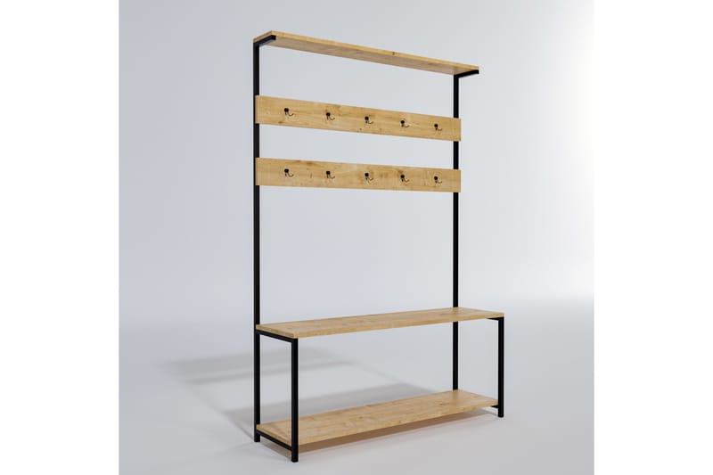Akdere Gangmøbelsett 120 cm - Natur - Møbler - Gangmøbler - Møbelsett til gang & entre