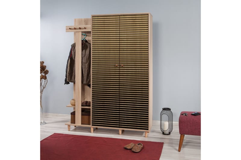 Brokind Klesoppbevaring 135 cm - Brun/Flerfarget - Møbler - Gangmøbler - Møbelsett til gang & entre