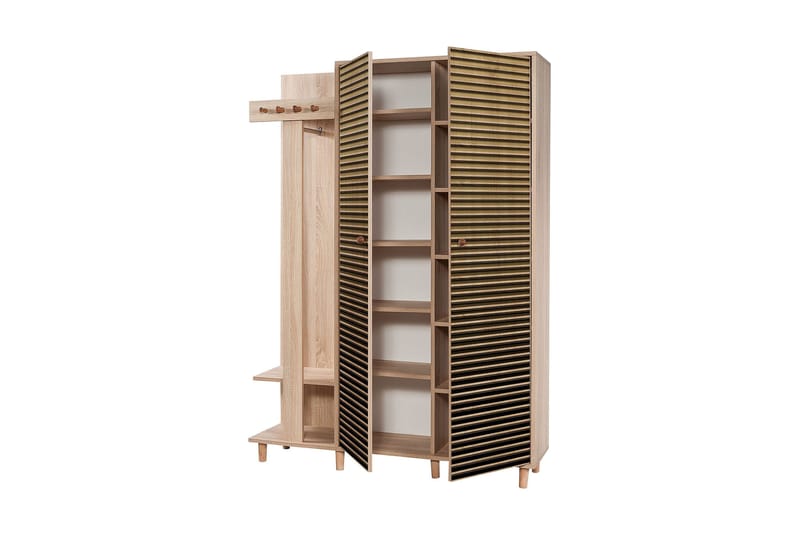 Brokind Klesoppbevaring 135 cm - Brun/Flerfarget - Møbler - Gangmøbler - Møbelsett til gang & entre