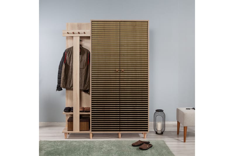 Brokind Klesoppbevaring 135 cm - Brun/Flerfarget - Møbler - Gangmøbler - Møbelsett til gang & entre