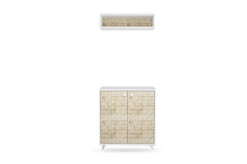 Campdes Gangmøbelsett 80x80 cm - Natur/Hvit - Møbler - Gangmøbler - Møbelsett til gang & entre