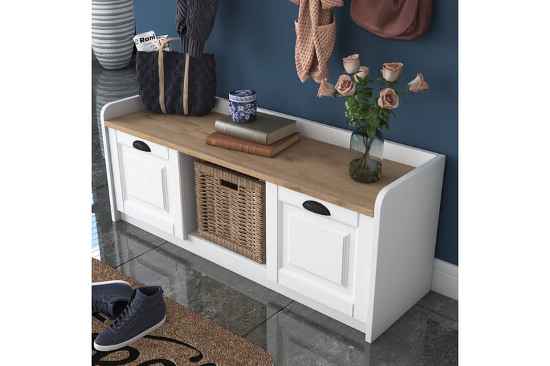 Caraway Gangm�øbelsett Hvit/Brun - Hanah Home - Møbler - Gangmøbler - Møbelsett til gang & entre