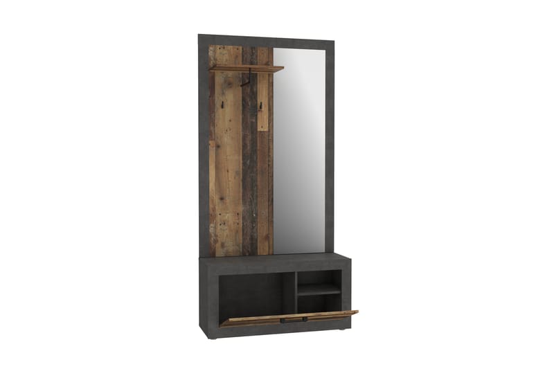 Dolnis Gangmøbelsett 34x94 cm - Brun/Grå - Møbler - Gangmøbler - Møbelsett til gang & entre
