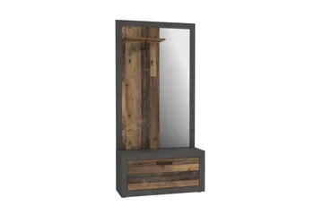 Dolnis Gangmøbelsett 34x94 cm - Brun/Grå - Møbler - Gangmøbler - Møbelsett til gang & entre