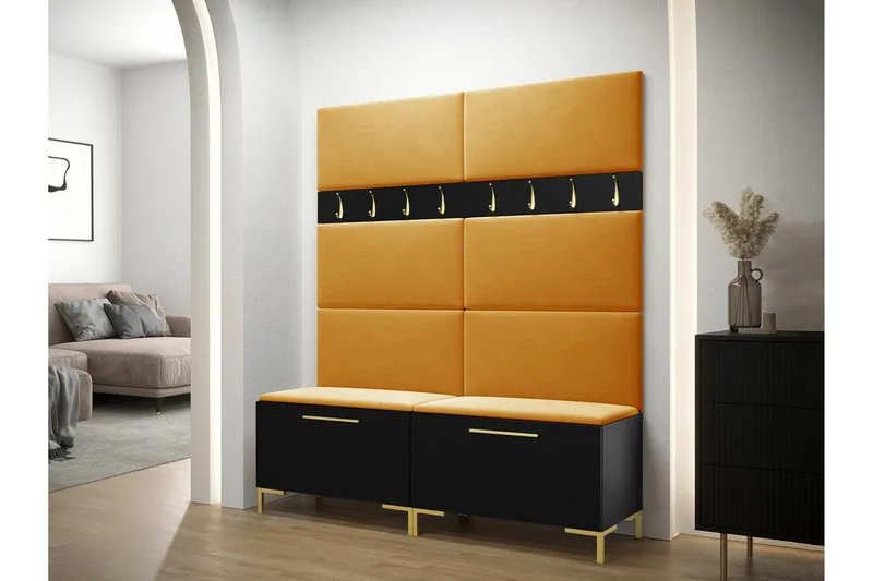 Dunvegan Hallmöbelset 168x46 cm Black - Møbler - Gangmøbler - Møbelsett til gang & entre