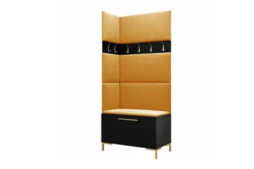 Dunvegan Hallmöbelset 84x46 cm Black - Møbler - Gangmøbler - Møbelsett til gang & entre