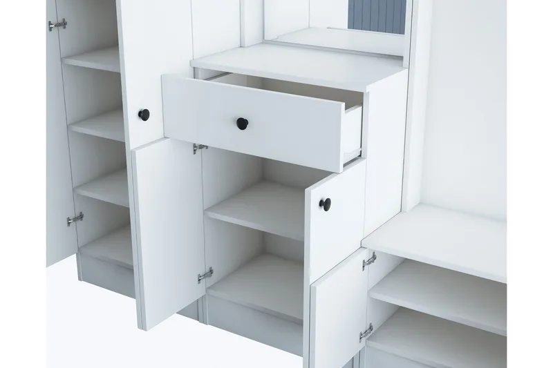Erickslund Hallmøbelsett - Hvit - Møbler - Gangmøbler - Møbelsett til gang & entre